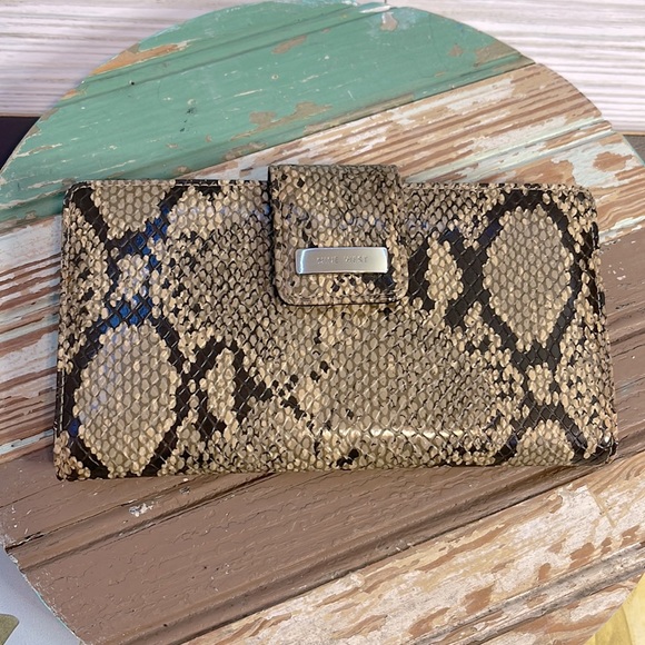 Nine West | Bags | Nine West Checkbook Wallet Snake Print Wallet | Poshmark